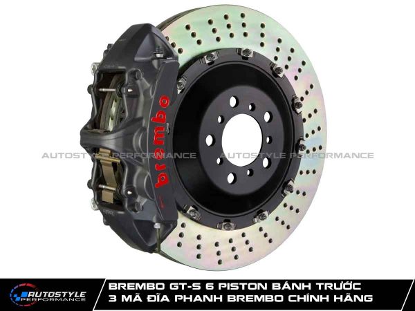 Brembo GT-S 6 Piston Bánh Trước 3 Mã Đĩa Phanh Brembo Chính Hãng Giá Tốt Nhất