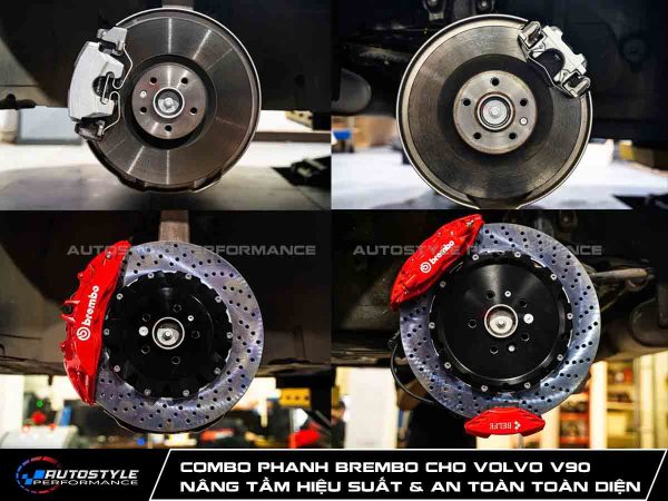 Combo Phanh Brembo cho Volvo V90 Nâng Tầm Hiệu Suất & An Toàn Toàn Diện