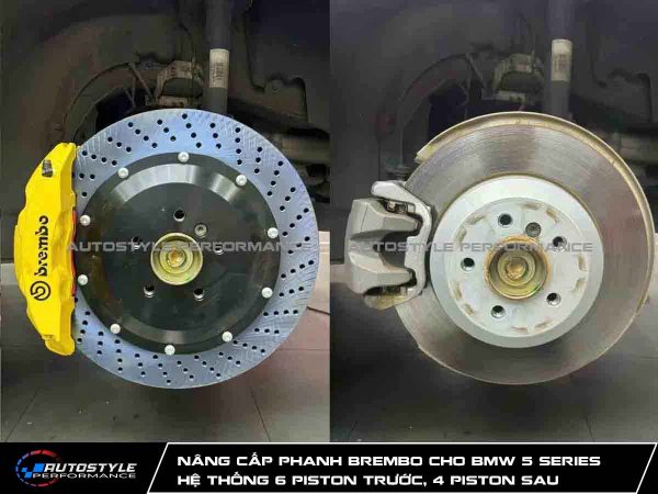Nâng Cấp Phanh Brembo Tối Ưu Cho BMW 5 Series – Hệ Thống 6 Piston Trước & 4 Piston Sau