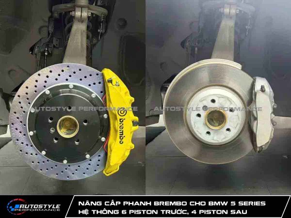 Nâng Cấp Phanh Brembo Tối Ưu Cho BMW 5 Series – Hệ Thống 6 Piston Trước & 4 Piston Sau