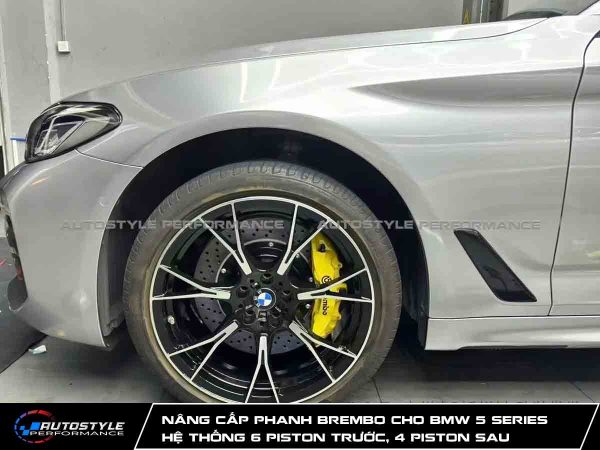 Nâng Cấp Phanh Brembo Tối Ưu Cho BMW 5 Series – Hệ Thống 6 Piston Trước & 4 Piston Sau
