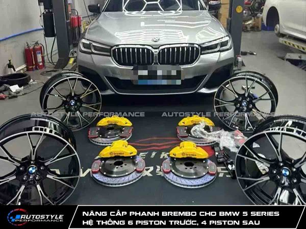 Nâng Cấp Phanh Brembo Tối Ưu Cho BMW 5 Series – Hệ Thống 6 Piston Trước & 4 Piston Sau