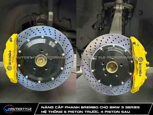 Nâng Cấp Phanh Brembo Tối Ưu Cho BMW 5 Series – Hệ Thống 6 Piston Trước & 4 Piston Sau