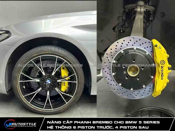 Nâng Cấp Phanh Brembo Tối Ưu Cho BMW 5 Series – Hệ Thống 6 Piston Trước & 4 Piston Sau