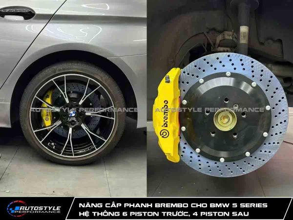 Nâng Cấp Phanh Brembo Tối Ưu Cho BMW 5 Series – Hệ Thống 6 Piston Trước & 4 Piston Sau