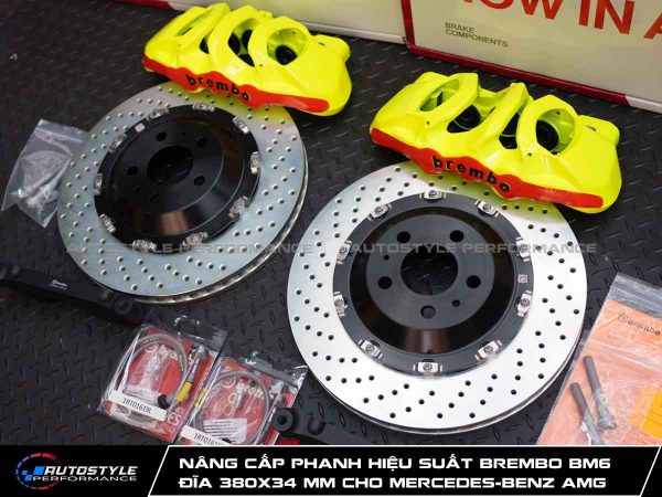 Nâng Cấp Phanh Hiệu Suất Brembo BM6 - Đĩa 380x34 mm Cho Mercedes-Benz AMG
