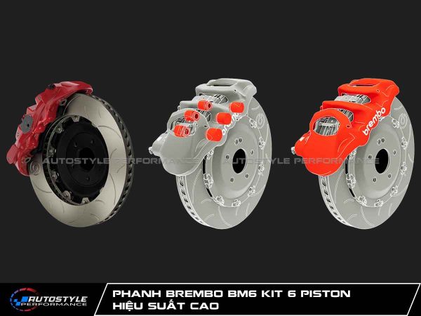 Phanh Brembo BM6 Kit 6 Piston Hiệu Suất Cao - Đĩa Phanh 405x34mm