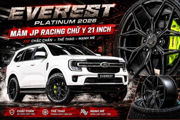 Everest Platinum 2026 Độ Mâm JP Racing Chữ Y 21 Inch Khác Biệt Thế Nào So Với Mâm Zin?