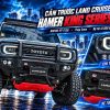 Cản Trước Hamer Land Cruiser FJ AM106-PT-FJ26 King Series Plus: Khung Triple-Loop, Bệ Tời 12.000 lbs, LED E-Mark