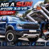 Càng A SUN Raptor 3.0 V6 Mã 2 Cảm Biến: Nâng Gầm 1–3 Inch, Tương Thích FOX 2.5 Live Valve, Chống Mòn Lốp
