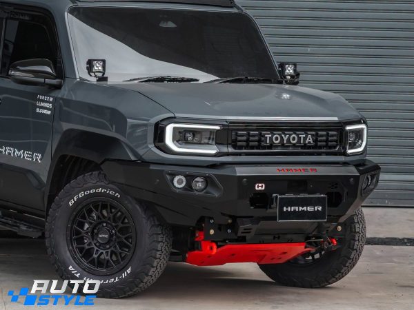 Cản Trước Hamer Land Cruiser FJ AM106-FJ26: Thép 3mm, Khay Tời 12.000 lbs, Tương Thích Túi Khí & TSS