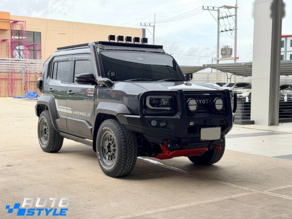 Cản Trước Hamer Land Cruiser FJ AM106-PT-FJ26 King Series Plus: Khung Triple-Loop, Bệ Tời 12.000 lbs, LED E-Mark