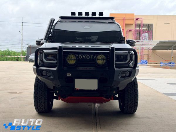 Cản Trước Hamer Land Cruiser FJ AM106-PT-FJ26 King Series Plus: Khung Triple-Loop, Bệ Tời 12.000 lbs, LED E-Mark