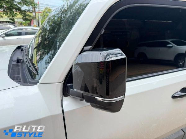 Gương Chiếu Hậu Vuông Land Cruiser FJ Majesty Chân CNC: Gập Smartkey, Chỉnh Điện 4 Hướng, Xi-nhan LED, Giắc Zin 12V
