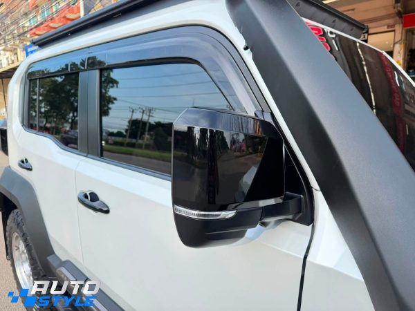 Gương Chiếu Hậu Vuông Land Cruiser FJ Majesty Chân CNC: Gập Smartkey, Chỉnh Điện 4 Hướng, Xi-nhan LED, Giắc Zin 12V