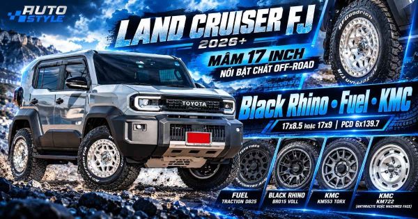 Mâm 17 Inch Cho Land Cruiser FJ | Top 4 Dòng Nổi Bật Chất Off-Road Black Rhino, Fuel, KMC