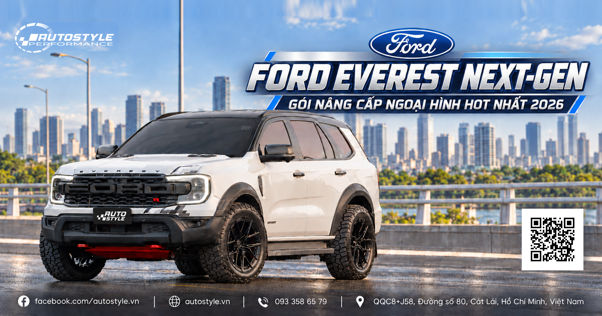 FORD EVEREST NEXT-GEN NÂNG CẤP NGOẠI HÌNH PHONG CÁCH RAPTOR HOT NHẤT 2026